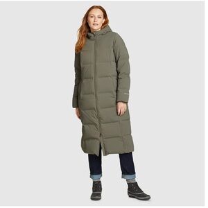 Eddie Bauer Glacier Peak Seamless Stretch Down Duffle Coat